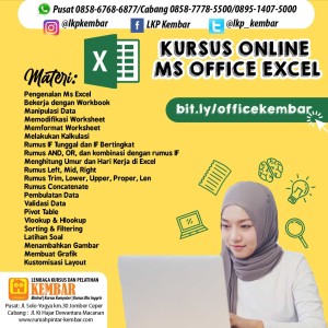 PROMO KURSUS ONLINE MS EXCEL MATERI KURSUS