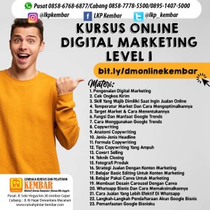 PROMO KURSUS ONLINE digital marketing materi